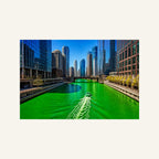 Chicago River Canvas Wall Art | Green River on St. Patrick's Day artwork, full image