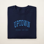 Uptown Chicago Embroidered Crewneck — Sky Blue Thread