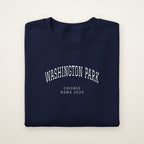 Washington Park Chicago Home 2026 Embroidered Crewneck — White Thread