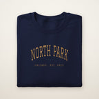 North Park Chicago Embroidered Crewneck — Gold Thread