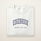 Edgebrook Chicago Embroidered Crewneck — Navy Thread