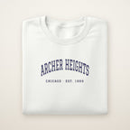 Archer Heights Chicago Embroidered Crewneck — Navy Thread