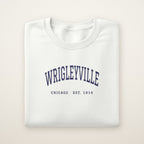 Wrigleyville Chicago Embroidered Crewneck — Navy Thread