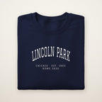 Lincoln Park Chicago Home 2026 Embroidered Crewneck — White Thread