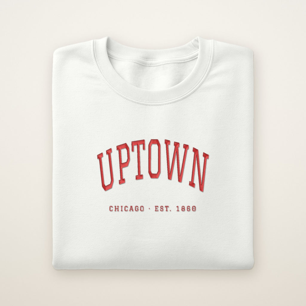 Uptown Chicago Embroidered Crewneck — Red Thread