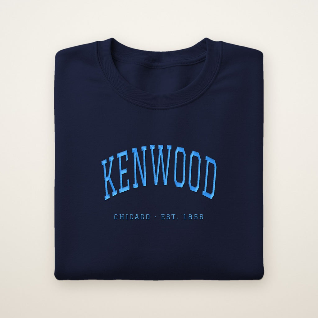 Kenwood Chicago Embroidered Crewneck — Sky Blue Thread