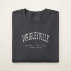 Wrigleyville Chicago Home 2026 Embroidered Crewneck — White Thread on Dark Heather
