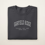 Garfield Ridge Chicago Home 2026 Embroidered Crewneck — White Thread on Dark Heather