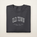 Old Town Chicago Home 2026 Embroidered Crewneck — White Thread on Dark Heather