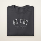 Gold Coast Chicago Home 2026 Embroidered Crewneck — White Thread on Dark Heather