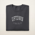Uptown Chicago Home 2026 Embroidered Crewneck — White Thread on Dark Heather