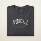 Montclare Chicago Home 2026 Embroidered Crewneck — White Thread on Dark Heather