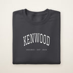 Kenwood Chicago Embroidered Crewneck — White Thread on Dark Heather
