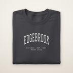 Edgebrook Chicago Home 2026 Embroidered Crewneck — White Thread on Dark Heather