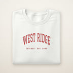 West Ridge Chicago Embroidered Crewneck — Red Thread