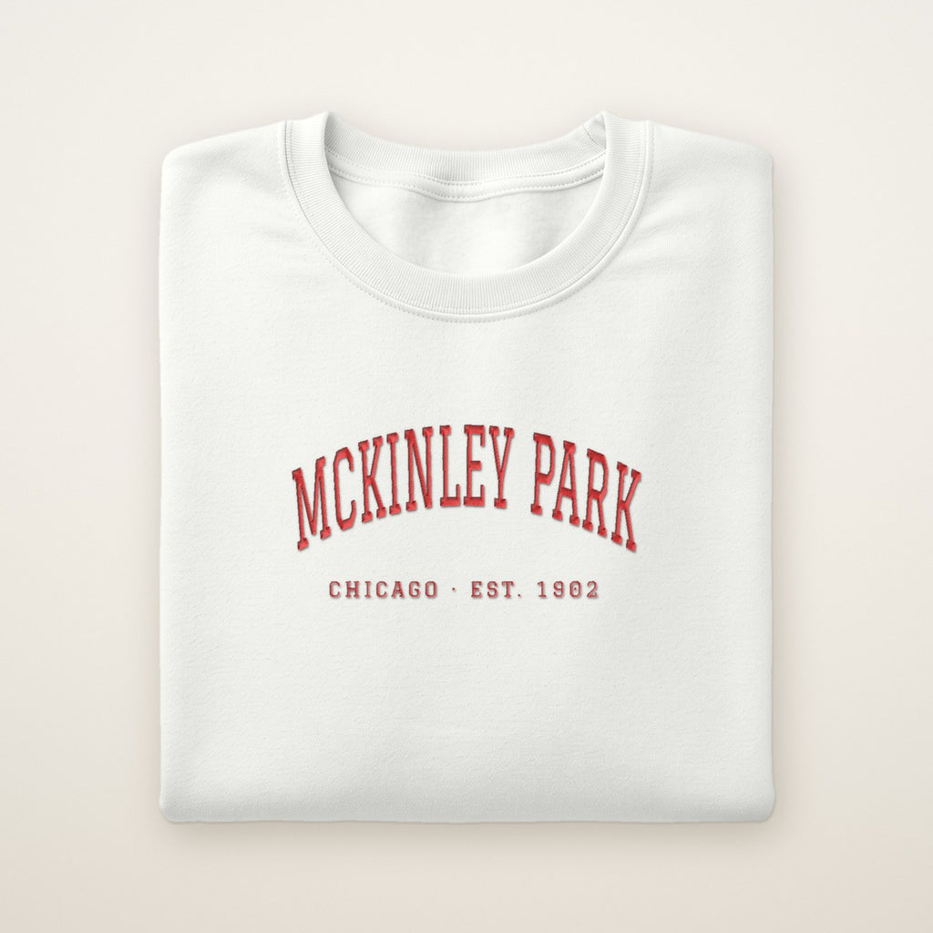 McKinley Park Chicago Embroidered Crewneck — Red Thread