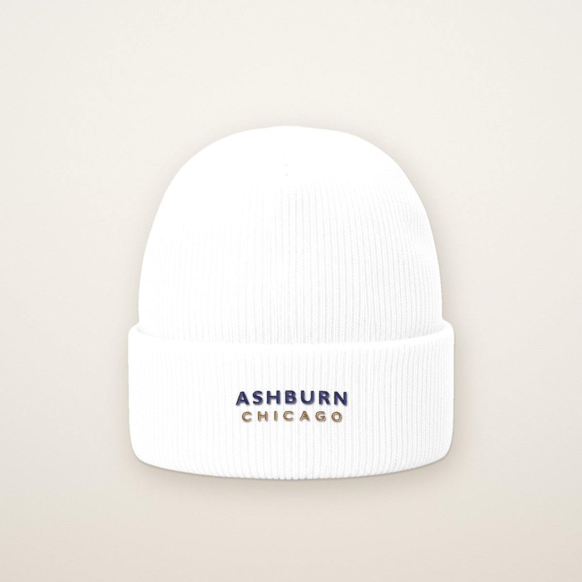 Ashburn Chicago Embroidered Cuffed Beanie — Navy Thread