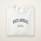 North Lawndale Chicago Home 2026 Embroidered Crewneck — Navy Thread