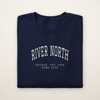 River North Chicago Home 2026 Embroidered Crewneck — White Thread