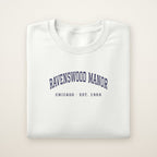Ravenswood Manor Chicago Embroidered Crewneck — Navy Thread