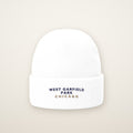 West Garfield Park Chicago Embroidered Cuffed Beanie — Navy Thread