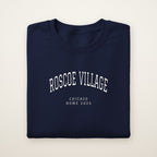 Roscoe Village Chicago Home 2026 Embroidered Crewneck — White Thread