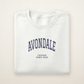 Avondale Chicago Home 2026 Embroidered Crewneck — Navy Thread