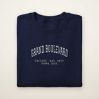 Grand Boulevard Chicago Home 2026 Embroidered Crewneck — White Thread