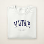 Mayfair Chicago Embroidered Crewneck — Navy Thread
