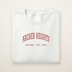 Archer Heights Chicago Embroidered Crewneck — Red Thread