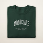 Montclare Chicago Home 2026 Embroidered Crewneck — White Thread on Forest Green