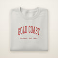 Gold Coast Chicago embroidered crewneck sweatshirt, Ash, red embroidery