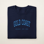 Gold Coast Chicago embroidered crewneck sweatshirt, Navy, sky blue embroidery