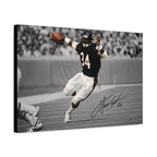 Walter Payton #34 Sweetness canvas wall art, angled view showing the gallery-wrapped edge