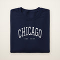 Chicago embroidered crewneck sweatshirt, Navy, white embroidery