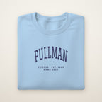 Pullman Chicago Home 2026 Embroidered Crewneck — Navy Thread on Light Blue