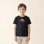 Child wearing the Windy City Little Hooper Youth Tee in Black
