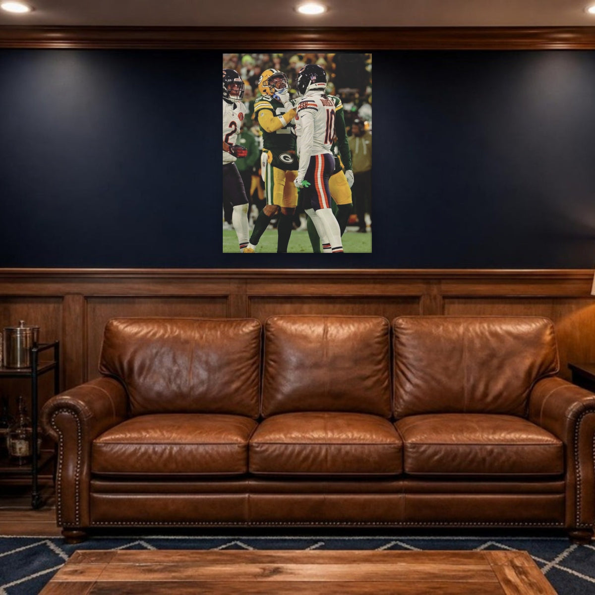 Luther Burden Canvas Wall Art in a man cave