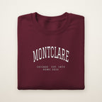 Montclare Chicago Home 2026 Embroidered Crewneck — White Thread on Maroon