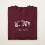 Old Town Chicago Home 2026 Embroidered Crewneck — White Thread on Maroon