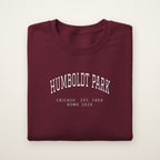 Humboldt Park Chicago Home 2026 Embroidered Crewneck — White Thread on Maroon