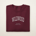 Wildwood Chicago Home 2026 Embroidered Crewneck — White Thread on Maroon