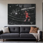 Michael Jordan Canvas — Slam Dunk on a living room wall