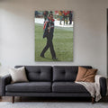 Mike Ditka Middle Finger Photo Canvas | Iron Mike Portrait in a living room