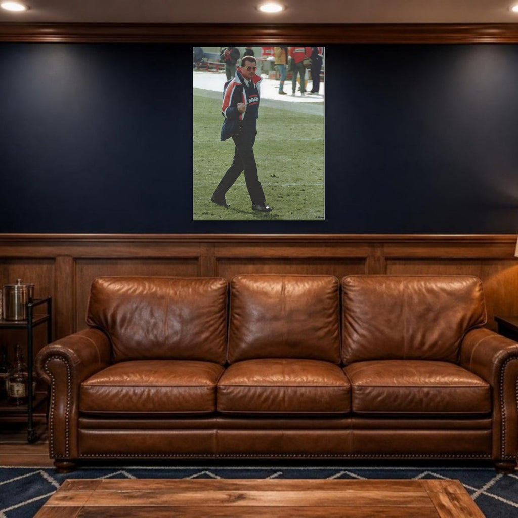 Mike Ditka Middle Finger Photo Canvas | Iron Mike Portrait in a man cave