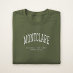 Montclare Chicago Home 2026 Embroidered Crewneck — White Thread on Military Green