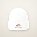 Old Town Chicago Embroidered Cuffed Beanie, Red Thread, front view