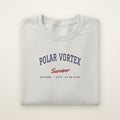 Polar Vortex Survivor Chicago embroidered crewneck sweatshirt, Ash, navy and red embroidery