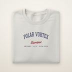 Polar Vortex Survivor Chicago embroidered crewneck sweatshirt, Ash, navy and red embroidery