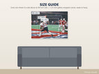 Refrigerator Perry Canvas Wall Art | Chicago Bears — size guide: 24 x 18, 32 x 24, 48 x 36 in to scale above a sofa